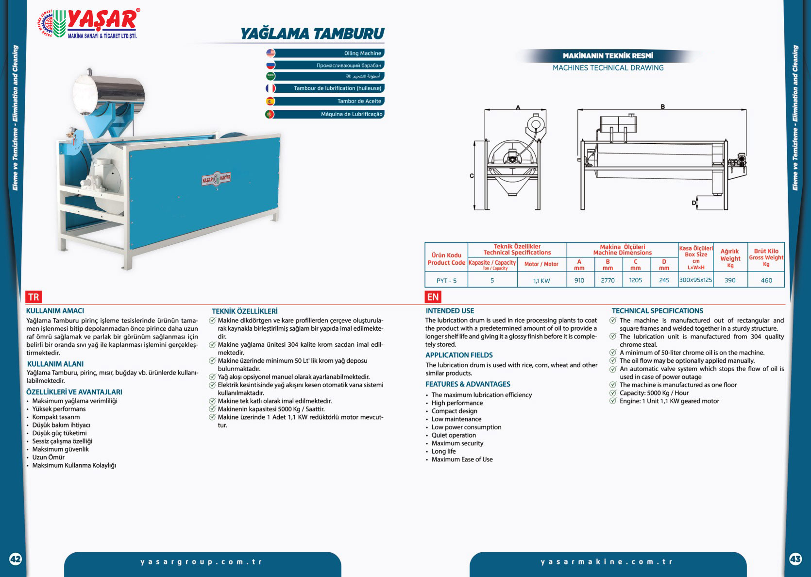 Yağlama Tamburu katalog sayfası